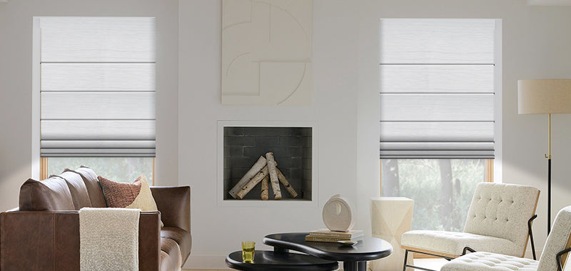 Living Room with Roller shades