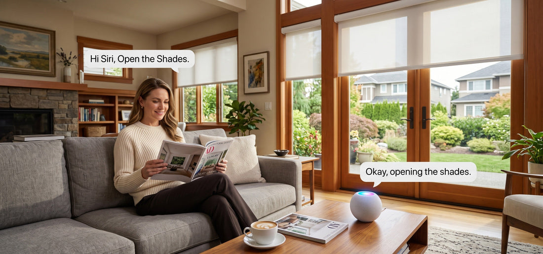 Motorized Roller Shades in the Modern Living Room