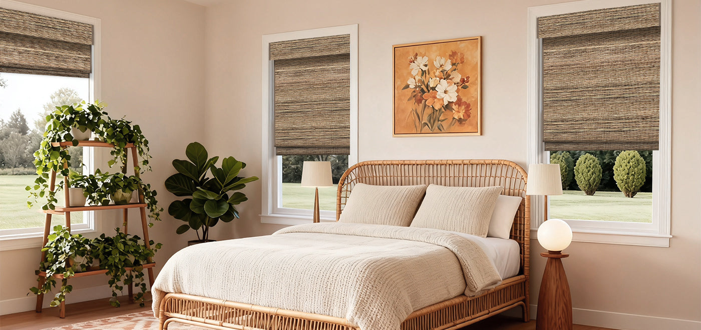 Woven Wood Shades for Bedroom