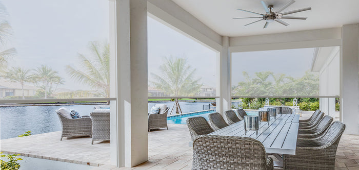 Outdoor Patio with Zipper Track Shades