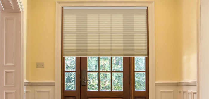 Door With Cellular Shade