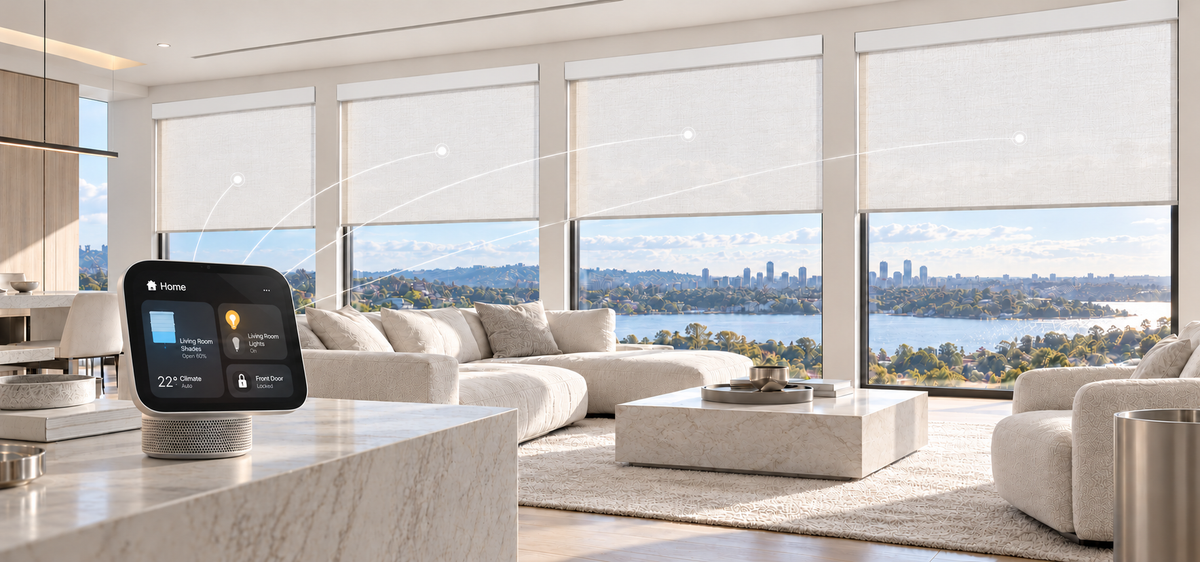 Apple HomeView contorol the motorized matter shades