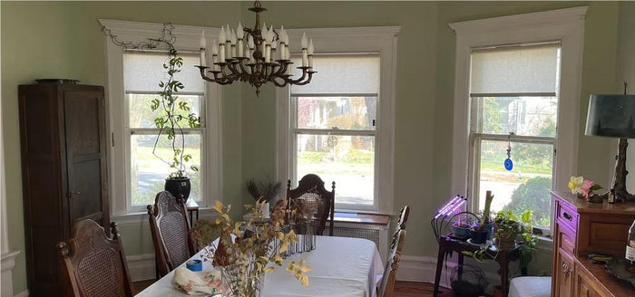 Real Customer Review-Smart Light Filtering Shades  in the dinning room 