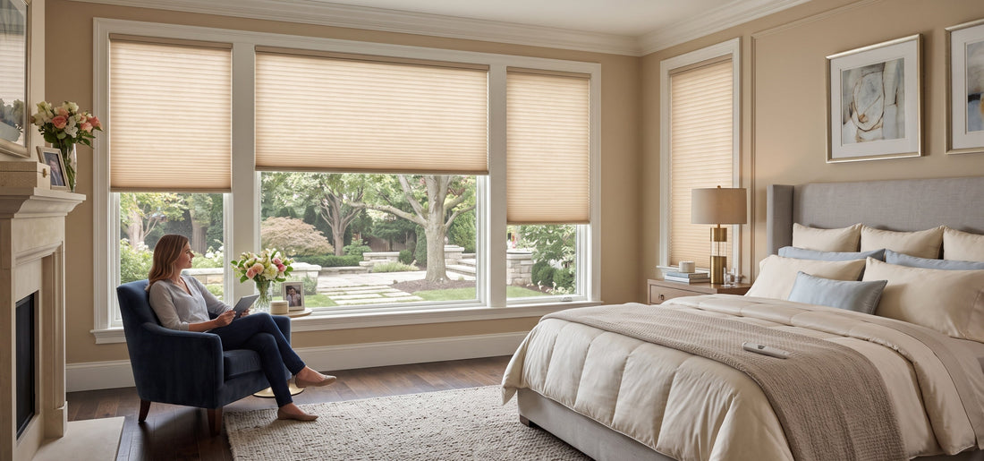 Motorized Cellular Shades in the Modern Living Room