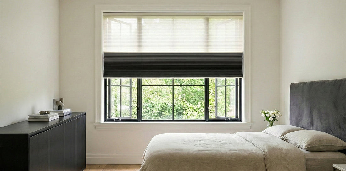 Day/Night Cellular Shades  in the bedroom
