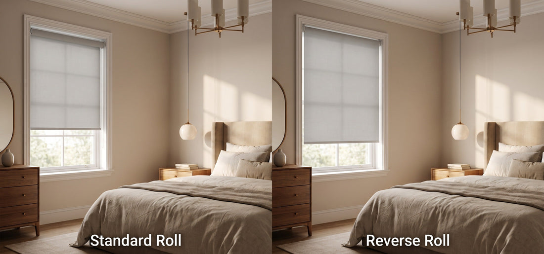 Roller Shades in the Bedroom: Standard Roll vs Reverse Roll