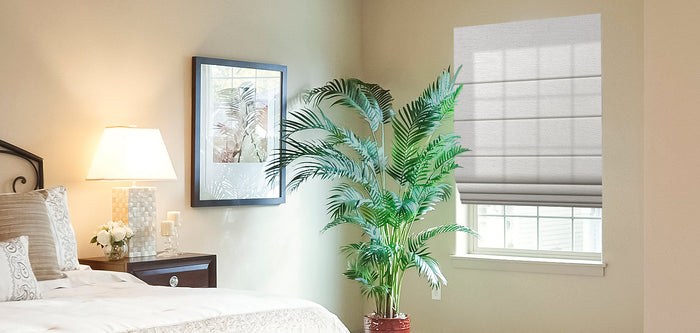 Bedroom With Roman Shades
