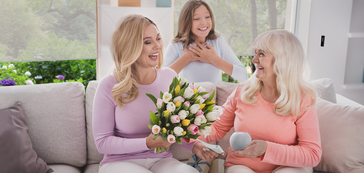 Family gives mother smart shades as Mother's Day gift