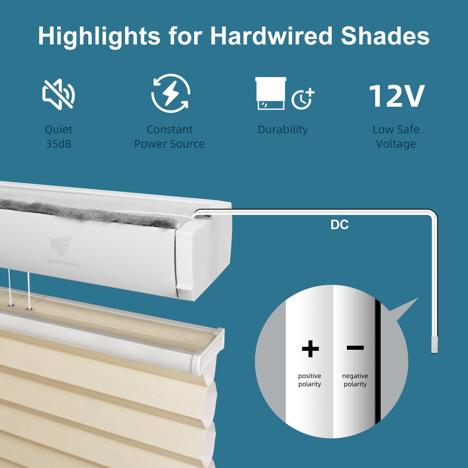 SmartWings Motorized Light Filtering Levitate Cellular Shades Nowa