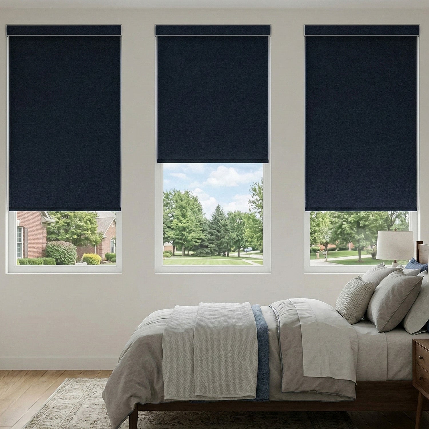 SmartWings Motorized Roller Shades 100% Blackout Eclipse