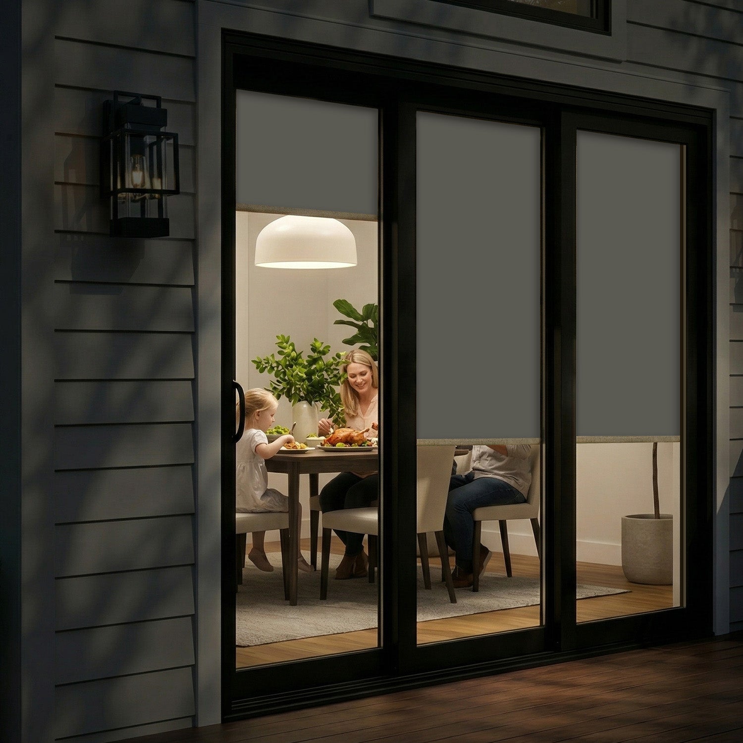 SmartWings Motorized Roller Shades 100% Blackout Linen