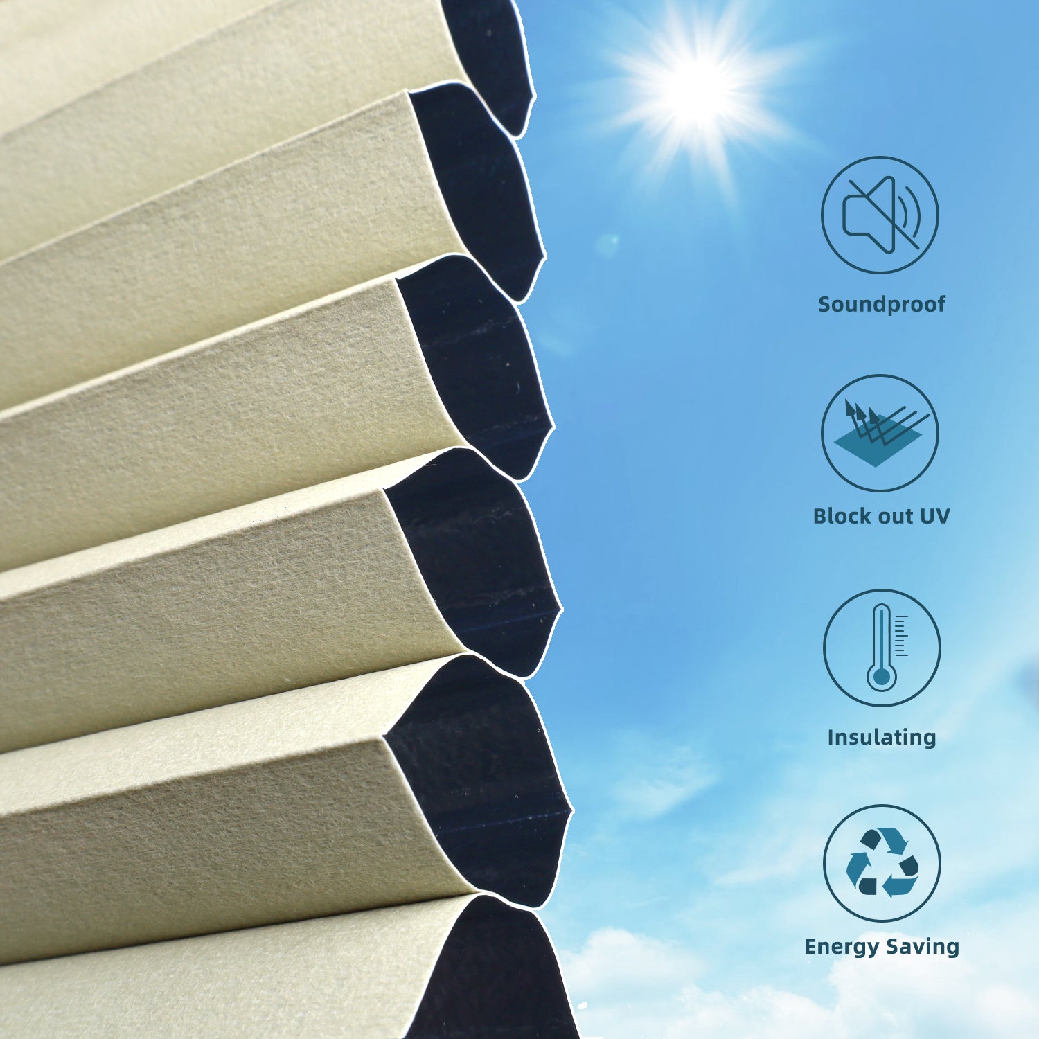 SmartWings Motorized Premium Skylight Cellular Shades Hazel