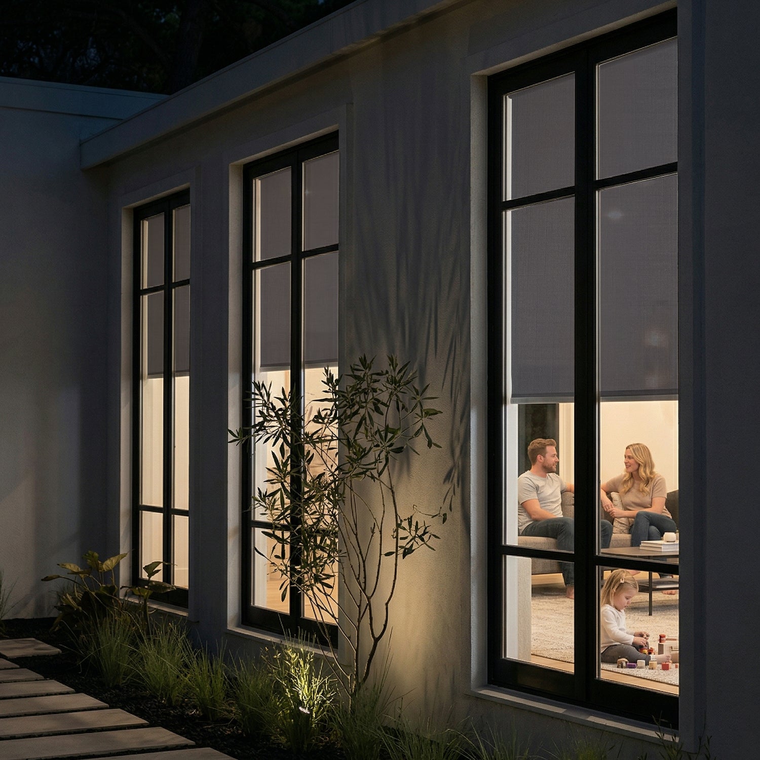 SmartWings Motorized Light Filtering Roller Shades 60%/70% Blackout Twilight