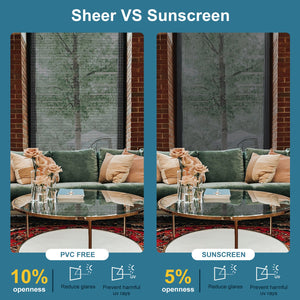 SmartWings Hardwired Motorized Light Filtering Roller Shades 50% Blackout PVC Free Sunscreen