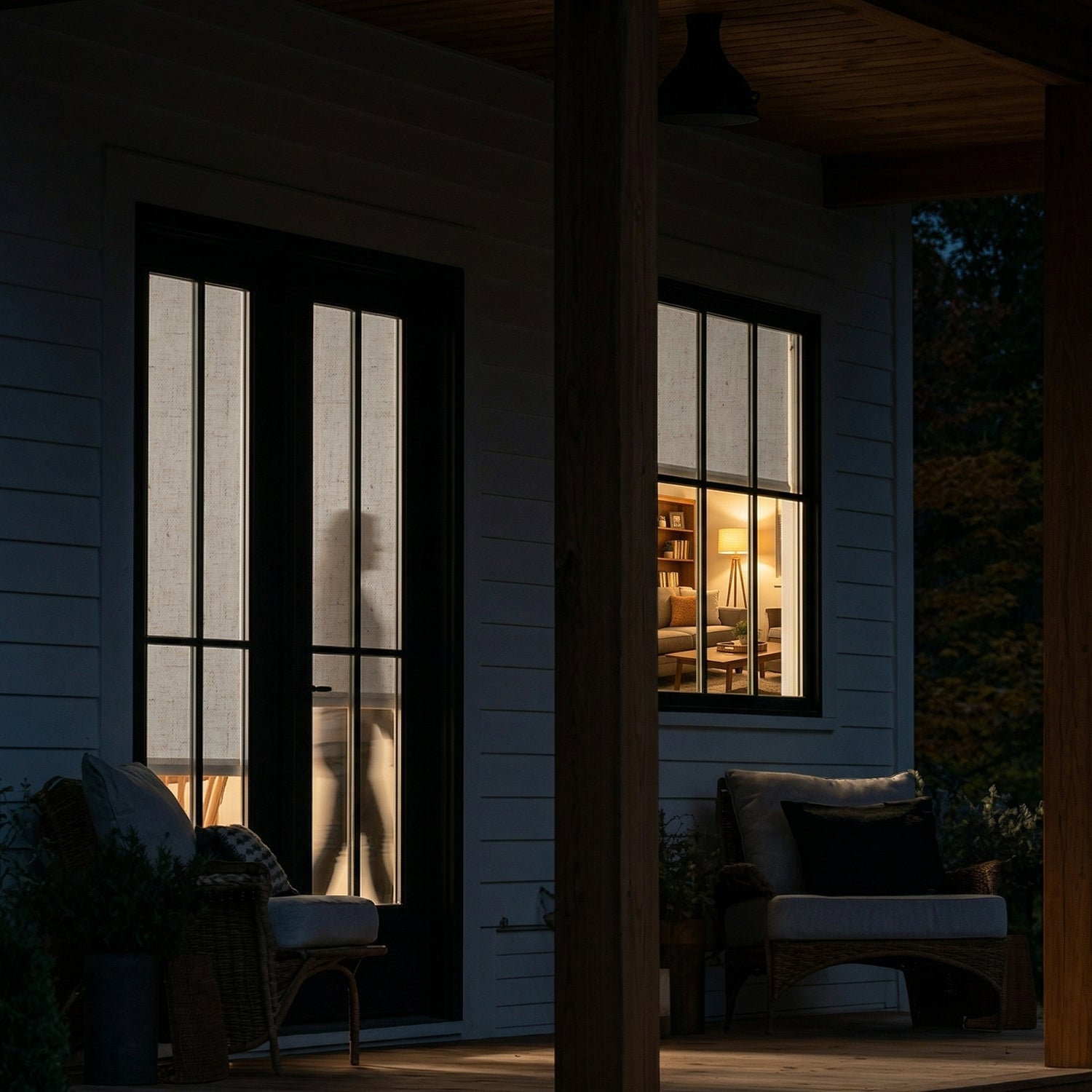 SmartWings Motorized Light Filtering Roller Shades 70% Blackout Linen