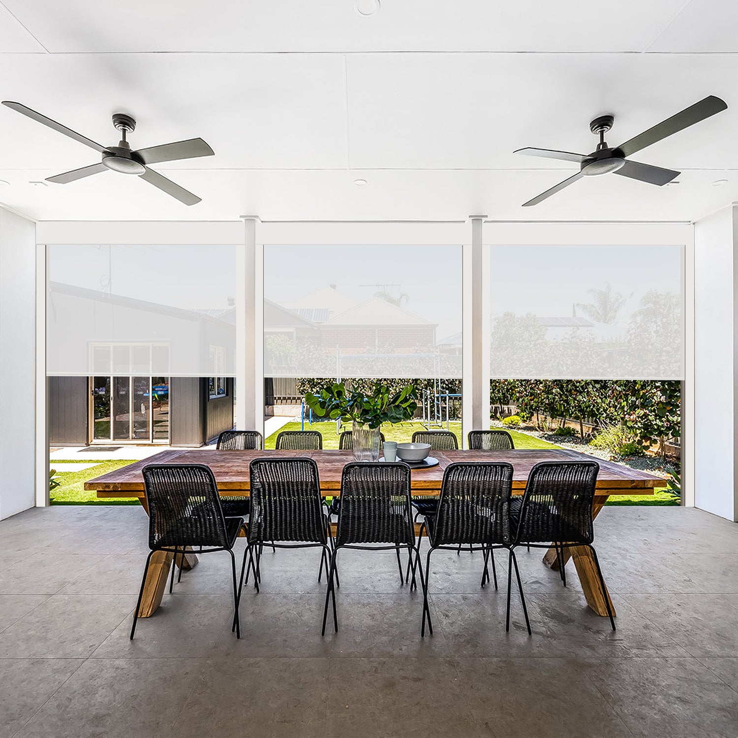 SmartWings Motorized Zipper Track Windproof Outdoor Shades