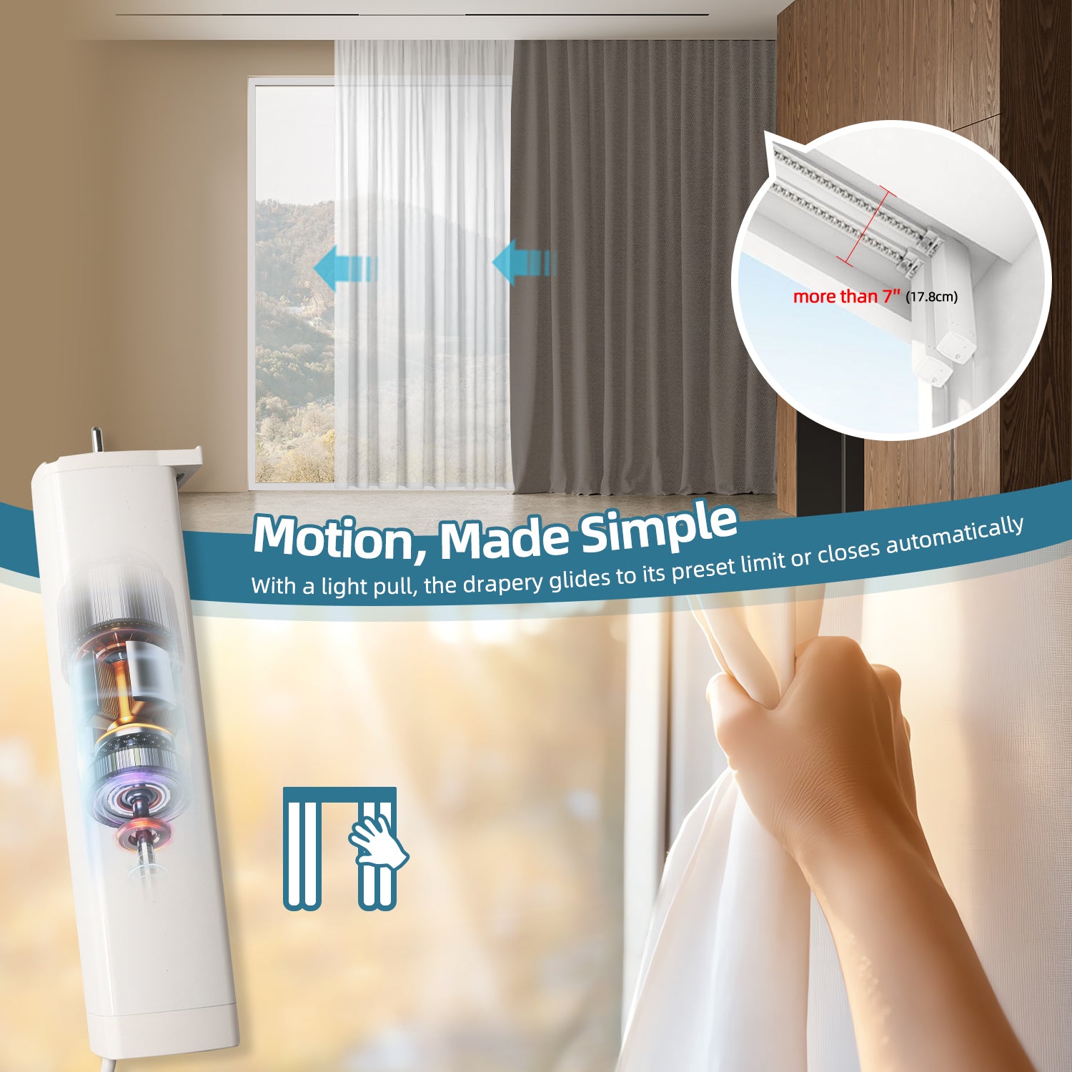 SmartWings Motorized Dual Drapery