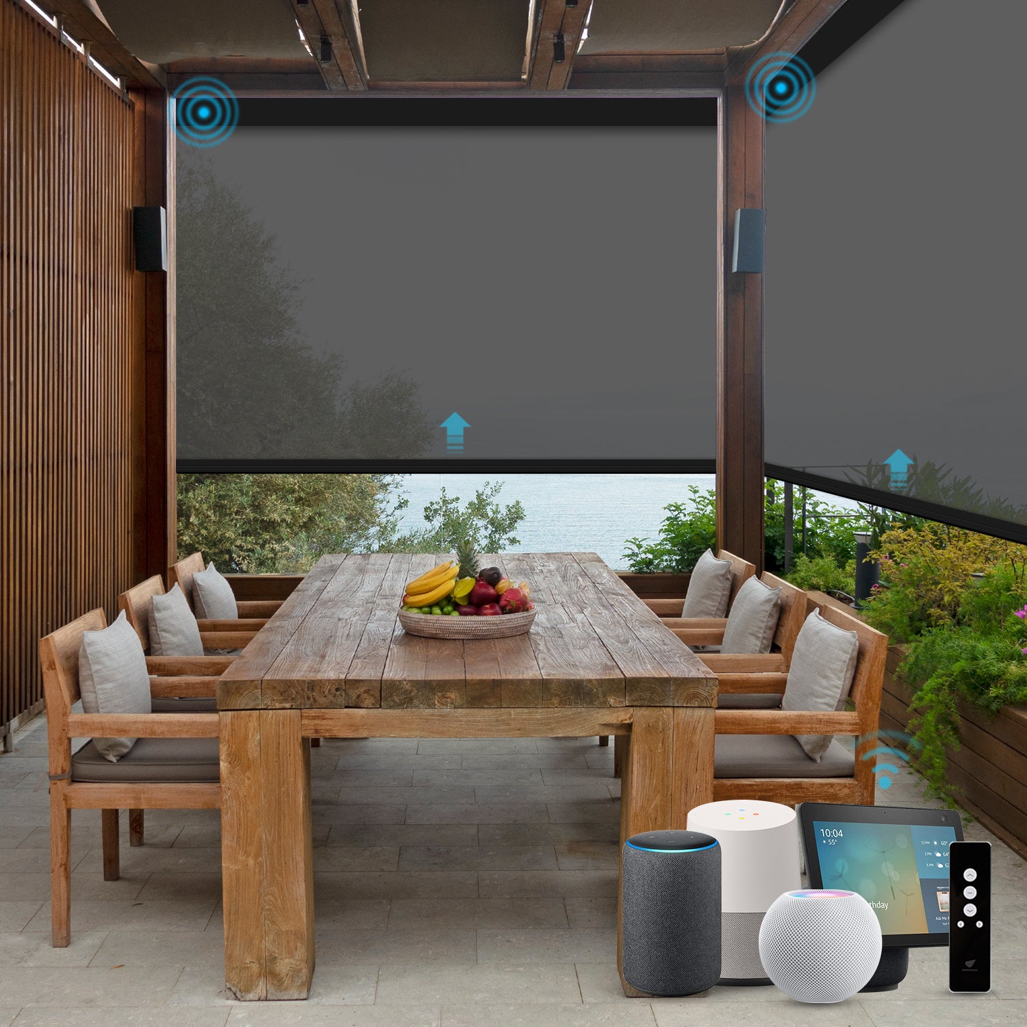 SmartWings Motorized Zipper Track Windproof Outdoor Shades