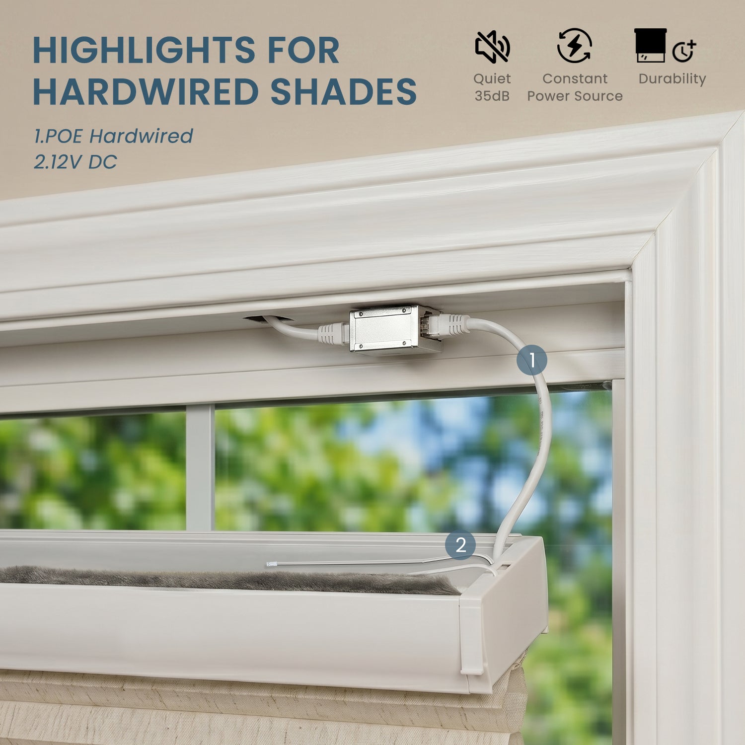 SmartWings Motorized Linen Cellular Shades Nowa Designer Texture Helios