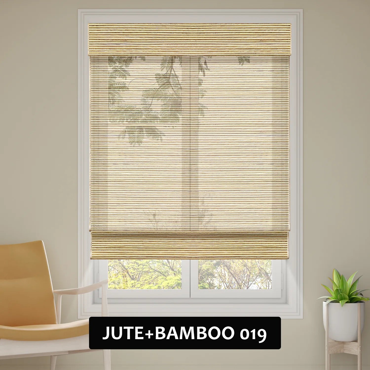 SmartWings Motorized Woven Wood Shades 50%/70%/100% Blackout