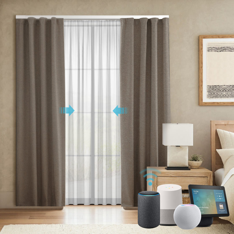 SmartWings Motorized Dual Drapery | Sheer & Blackout Curtains