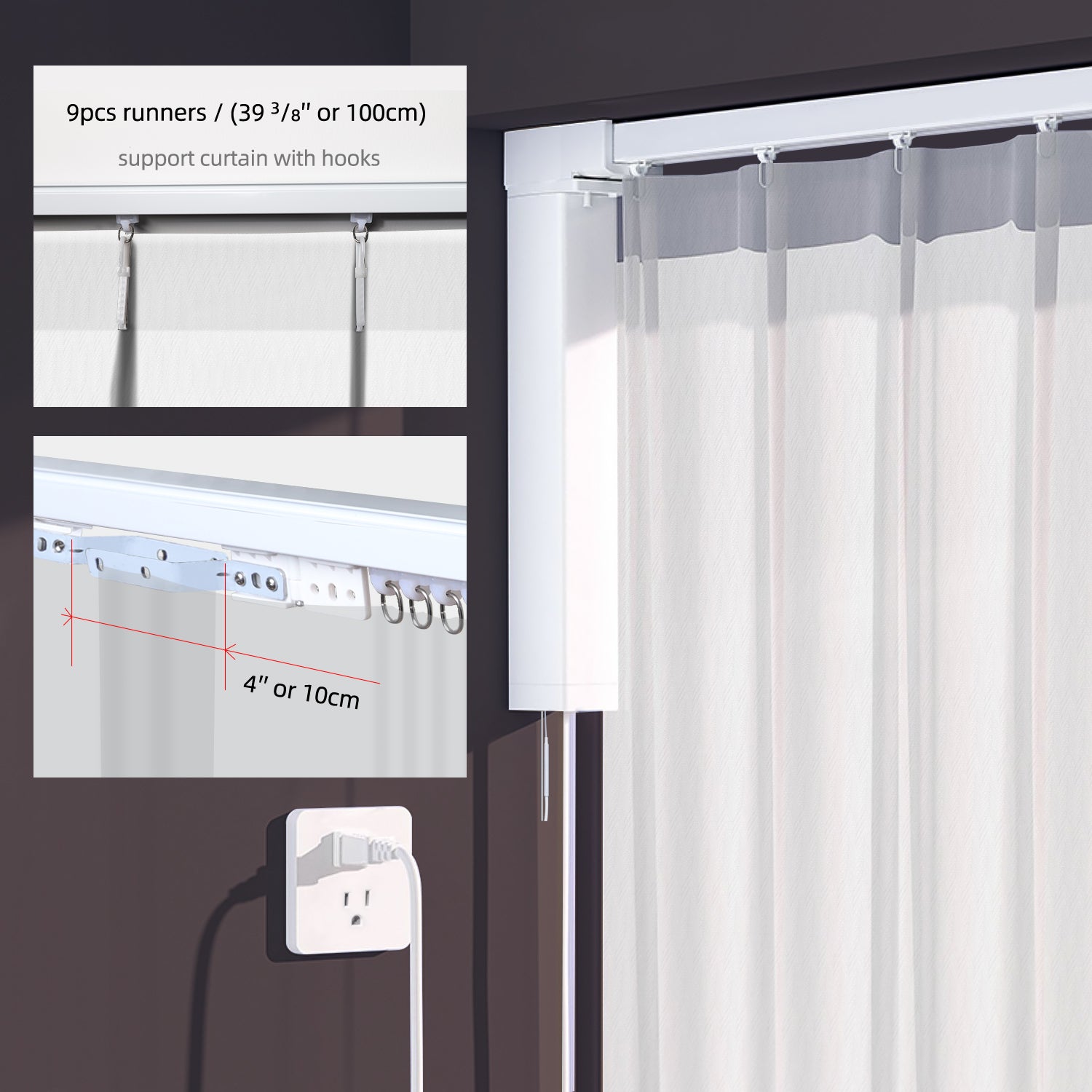 Automatic Drapery SmartWings Motorized Drapery Sheer – Effortless Home Elegance