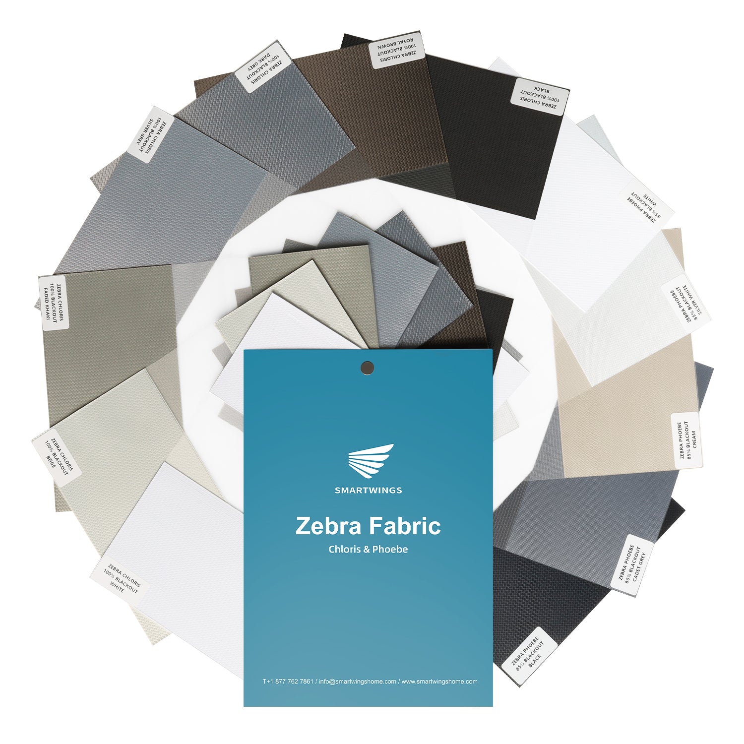 Zebra Fabric Samples Chloris & Phoebe