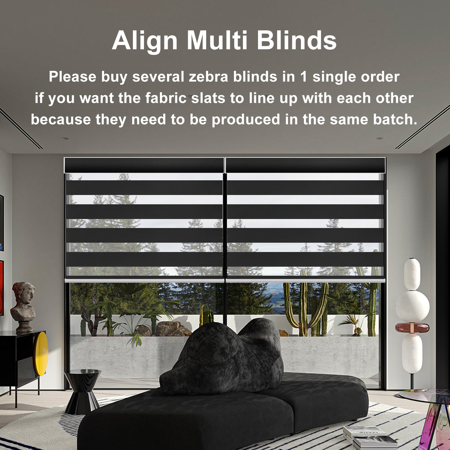 SmartWings Motorized Zebra Shades 100% Blackout 95mm Chloris