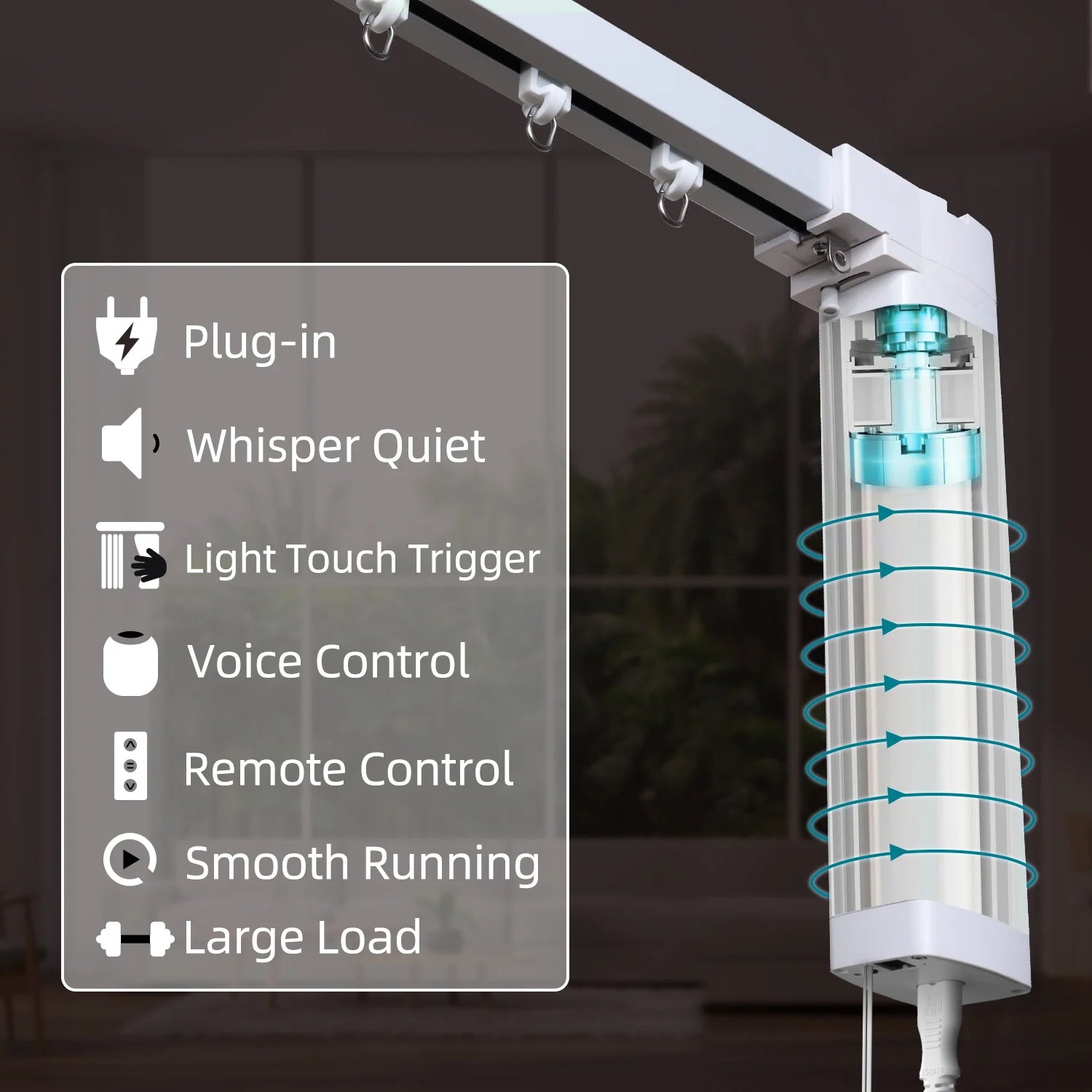 SmartWings Motorized Drapery Rod Kit