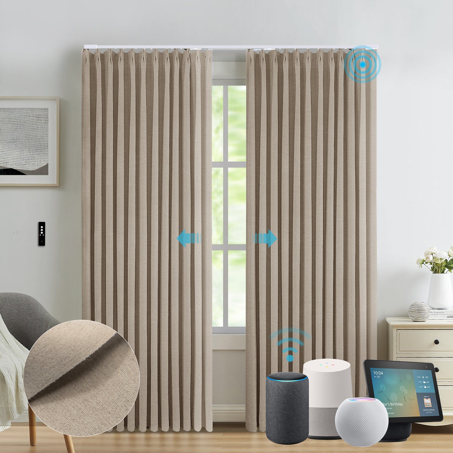 Automatic Drapery Motorized Drapery丨Motorized Curtains丨Smart Drapery – SmartWings