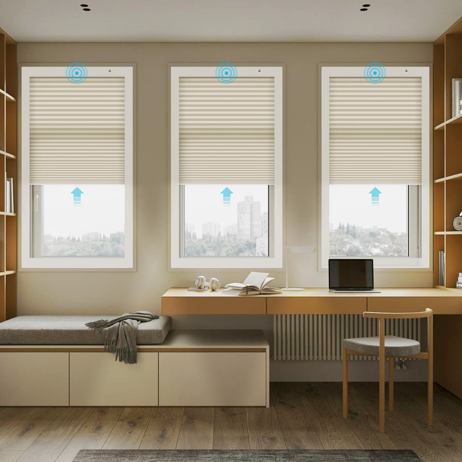 SmartWings Motorized Premium Skylight Cellular Shades Hazel