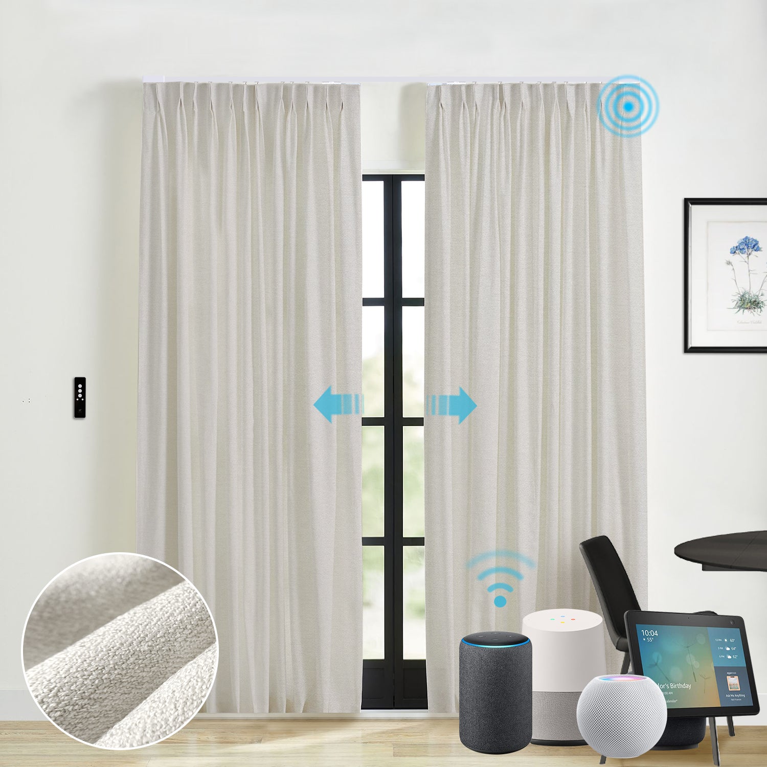 Motorized Drape Rope SmartWings Motorized Drapery Rod Kit
