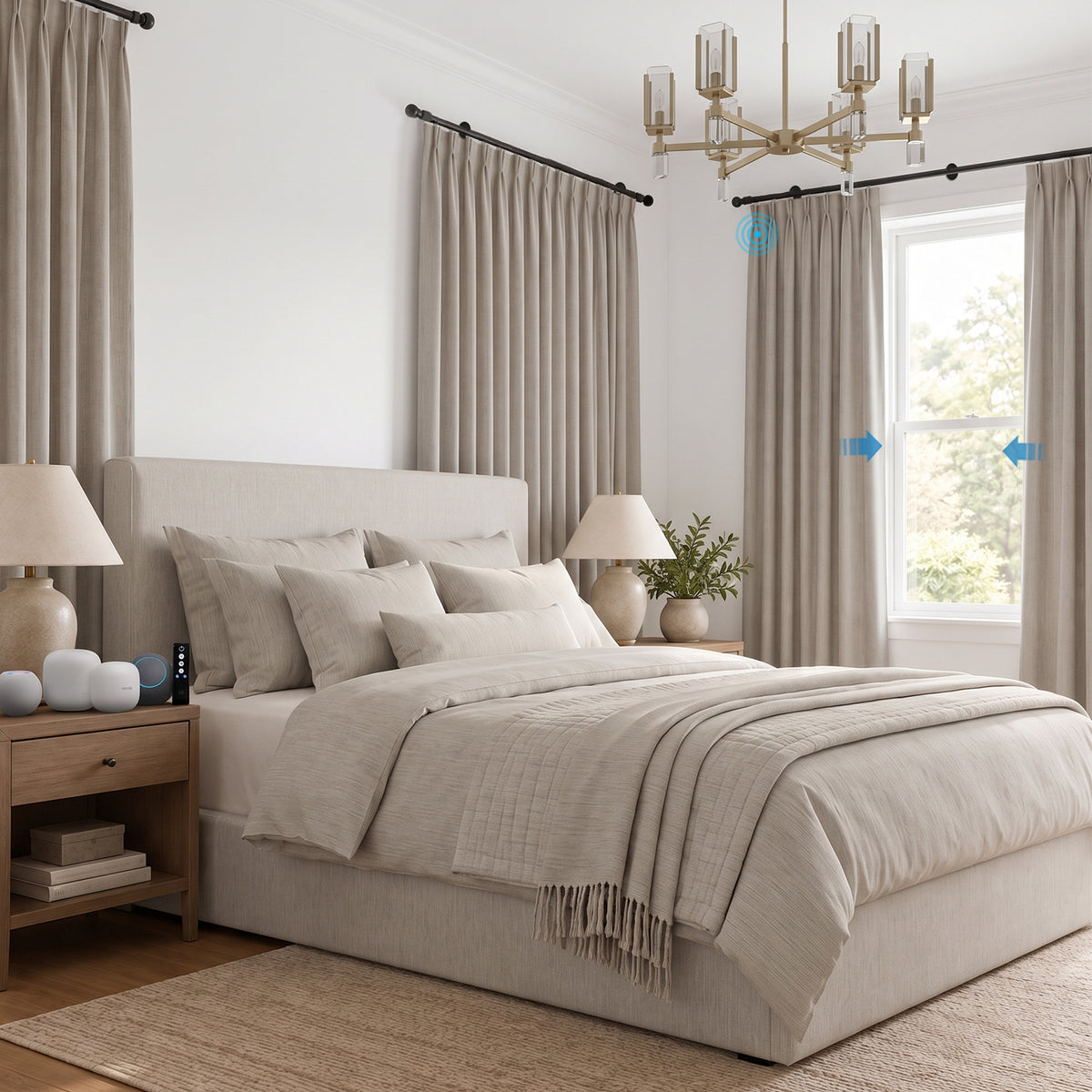 SmartWings Motorized Drapery & Curtain 98% Blackout Lachesis
