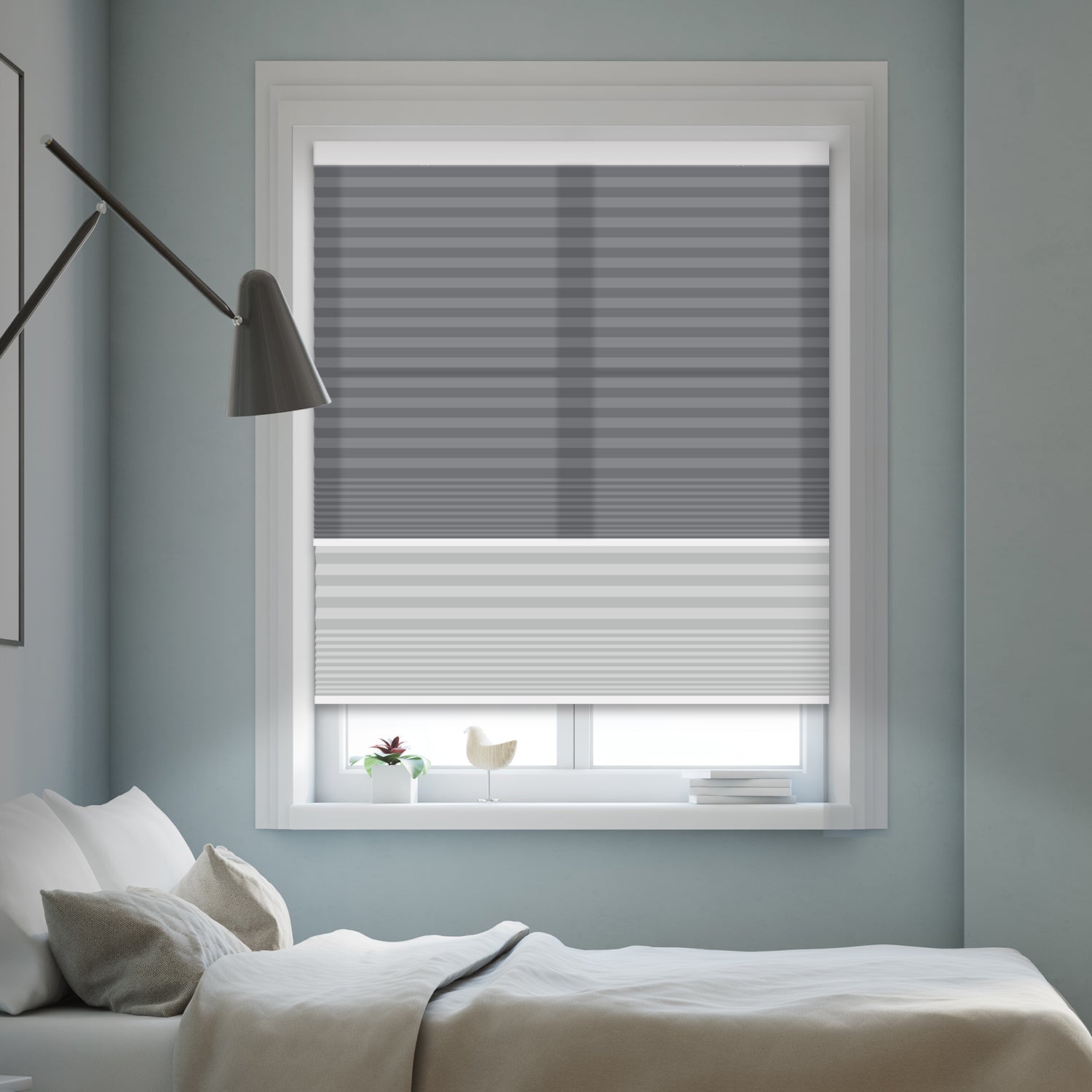 SmartWings Motorized Blackout And Light Filtering Day/Night Cellular Shades Nowa