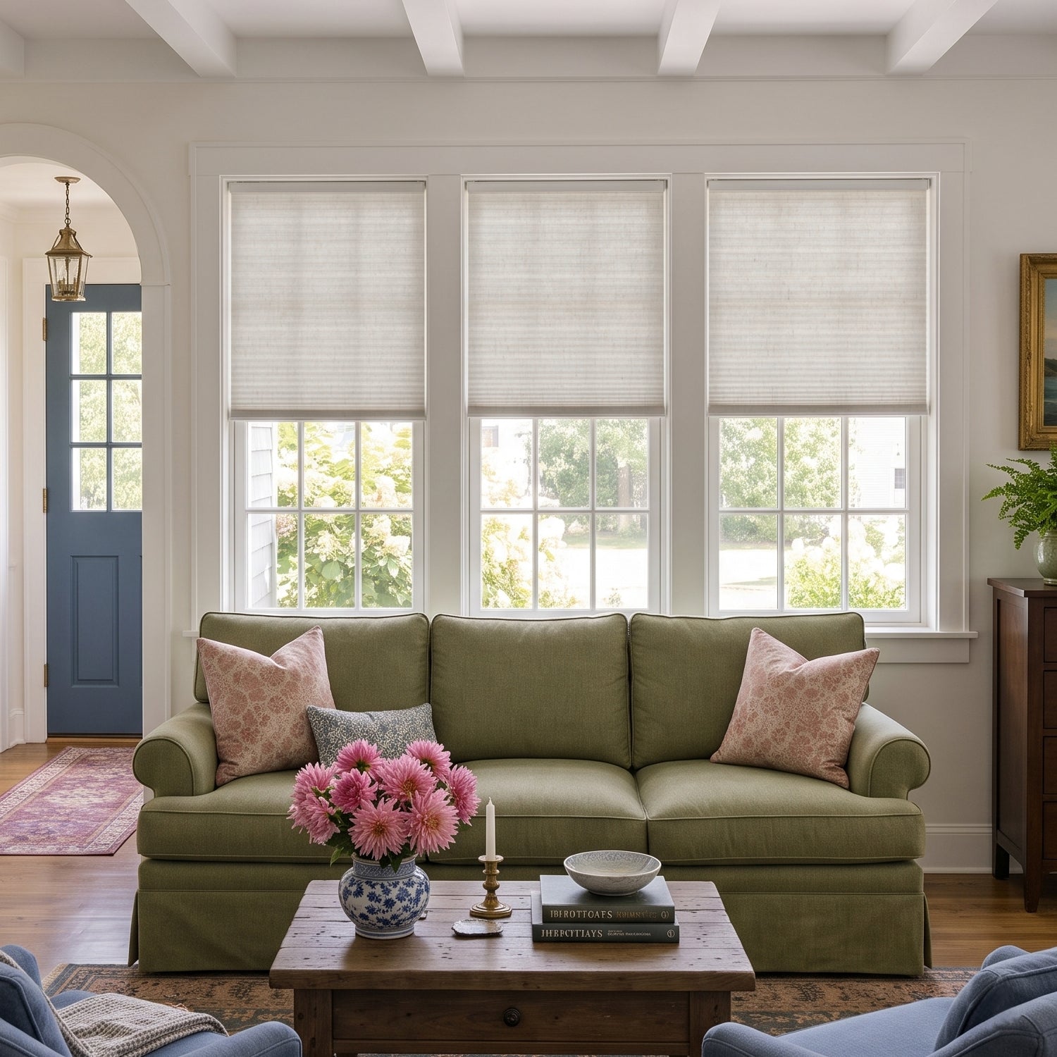 SmartWings Motorized Linen Cellular Shades Nowa Designer Texture Helios
