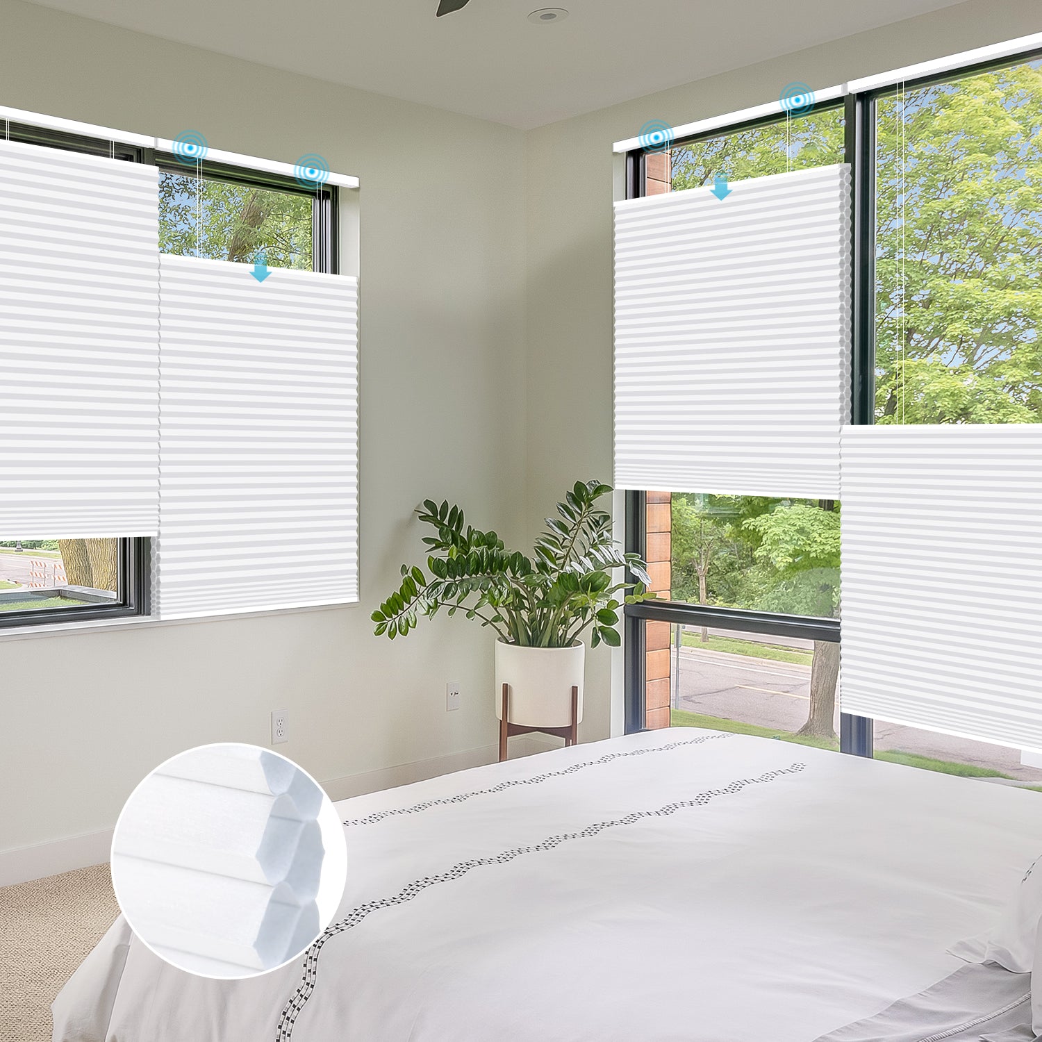 SmartWings Motorized Blackout Levitate Cellular Shades Nowa