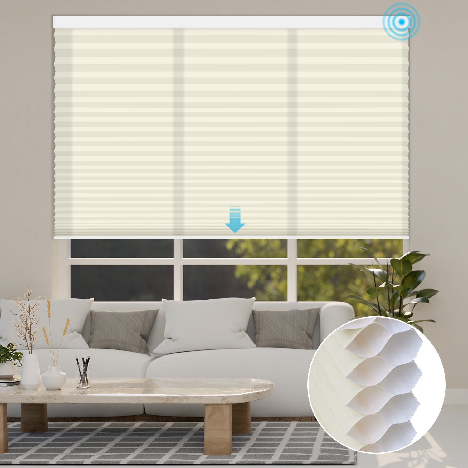 SmartWings Motorized Light Filtering Cellular Shades Nowa