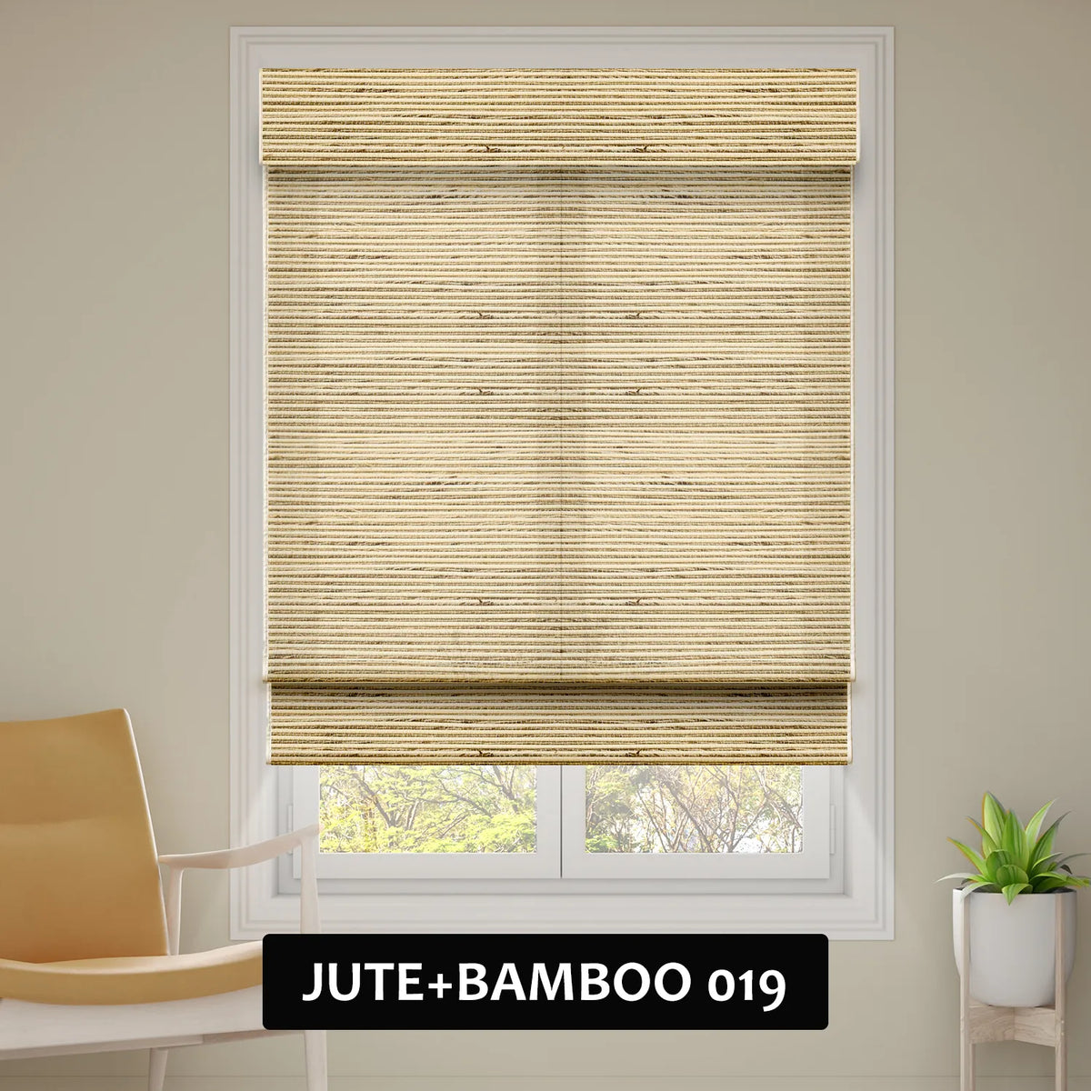 SmartWings Motorized Woven Wood Shades 70% Blackout Privacy