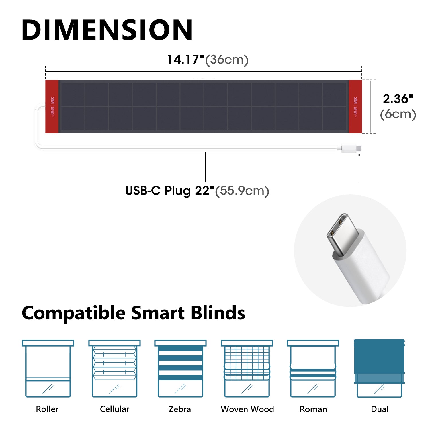 Solar Panel for Indoor Shades