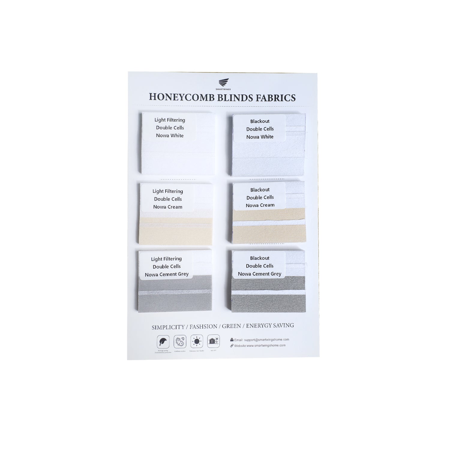 Honeycomb Fabric Samples Nowa and Hazel