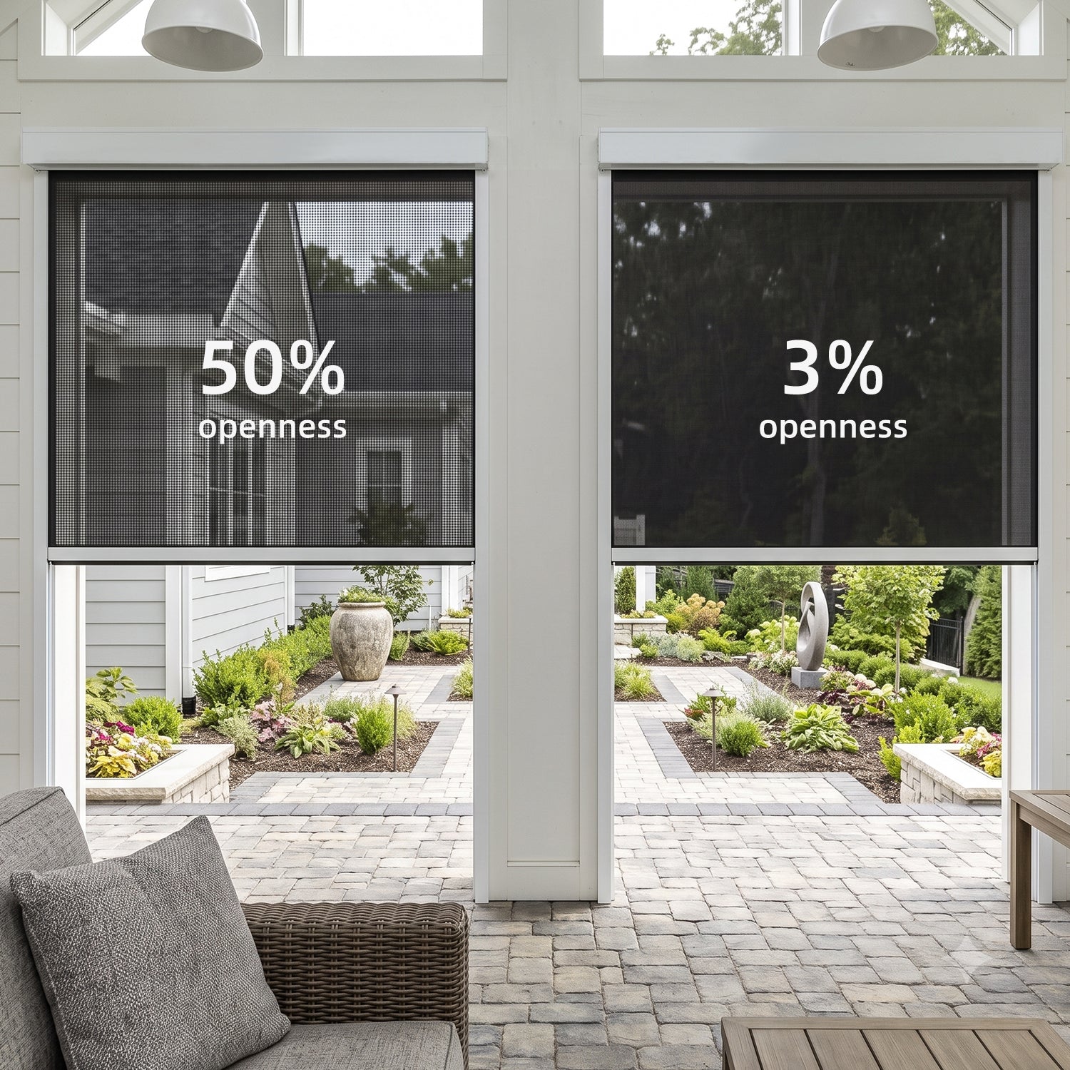 SmartWings Motorized Zipper Track Windproof Outdoor Shades