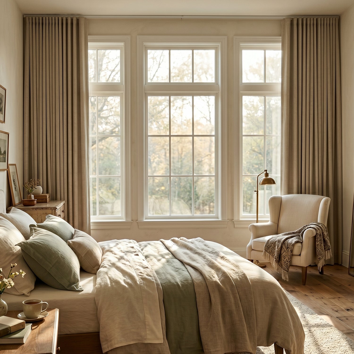 SmartWings Motorized Ripple Fold Drapery 50%/70%/100% Blackout Daphne