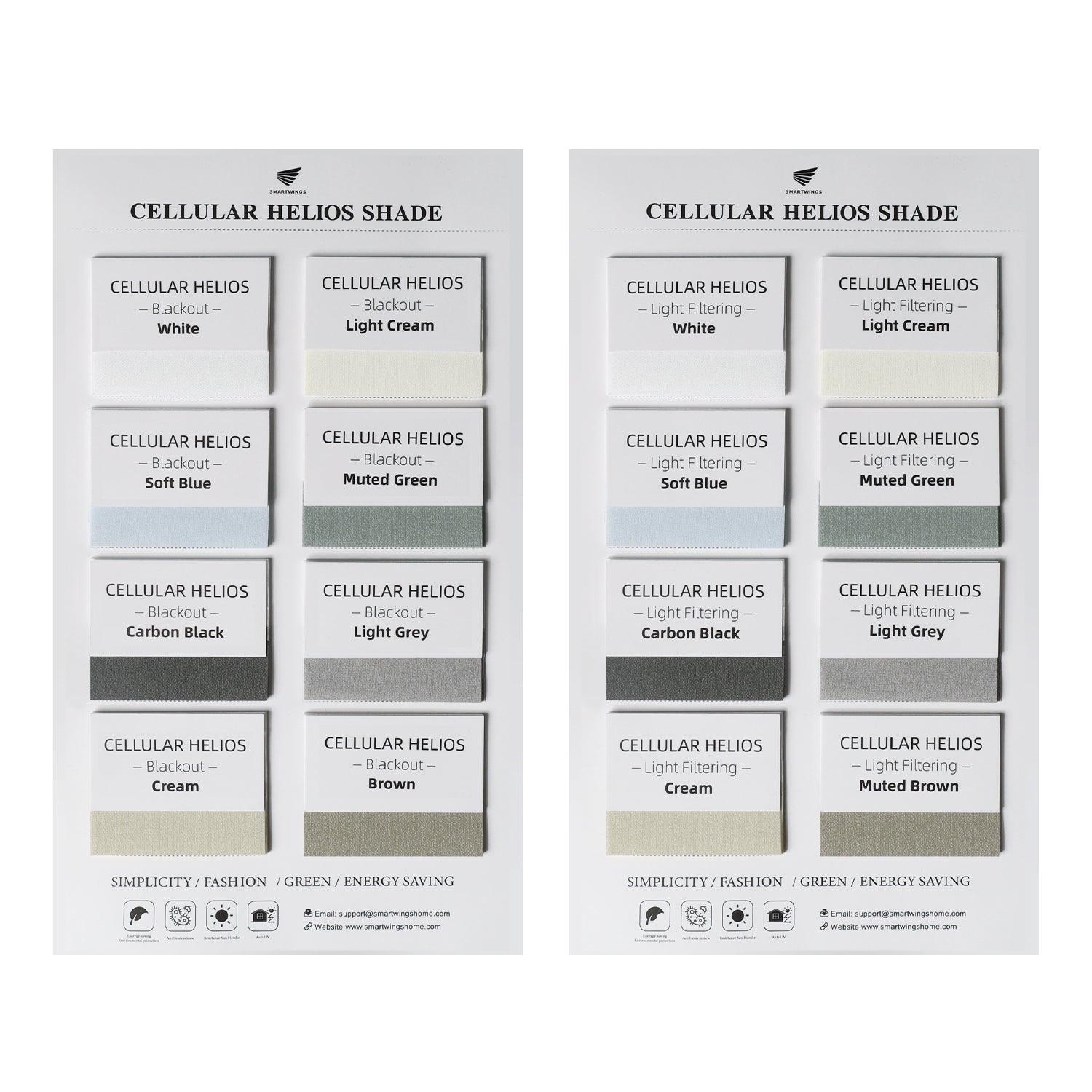 Helios Samples Honeycomb Fabric Samples Helios – SmartWings