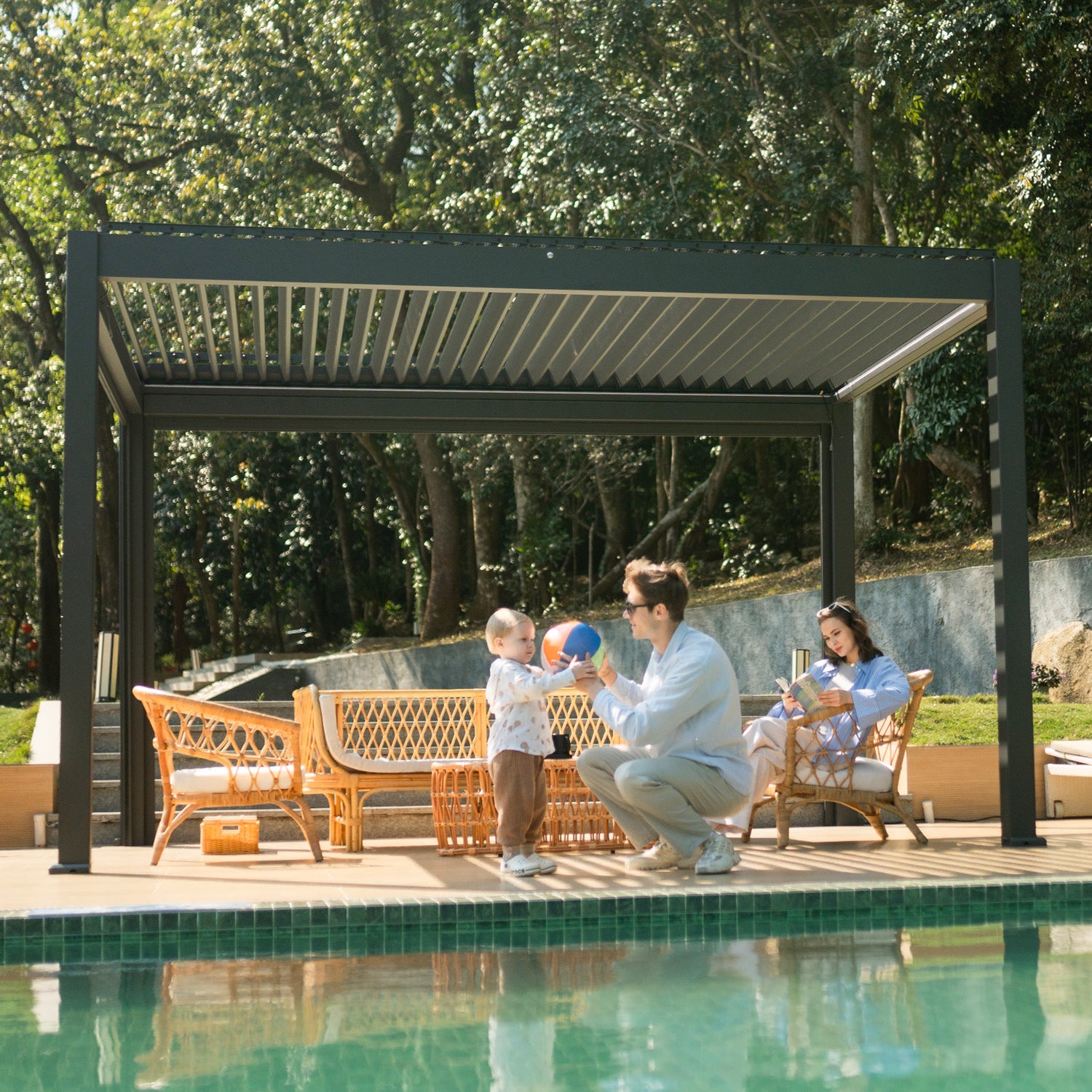 SmartWings Motorized Matter Pergola Flexar Q3