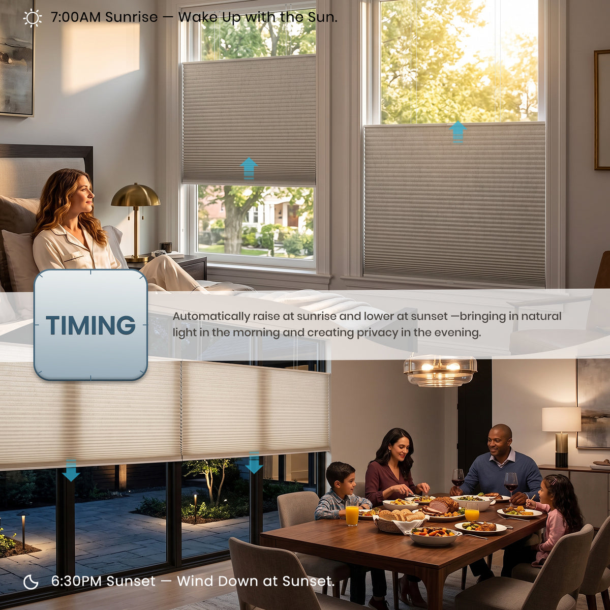 SmartWings Motorized Levitate Linen Cellular Shades Nowa Designer Texture Helios
