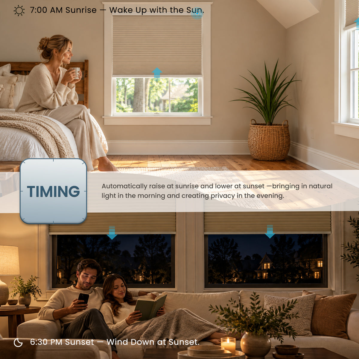 SmartWings Motorized Blackout Cellular Shades Nowa