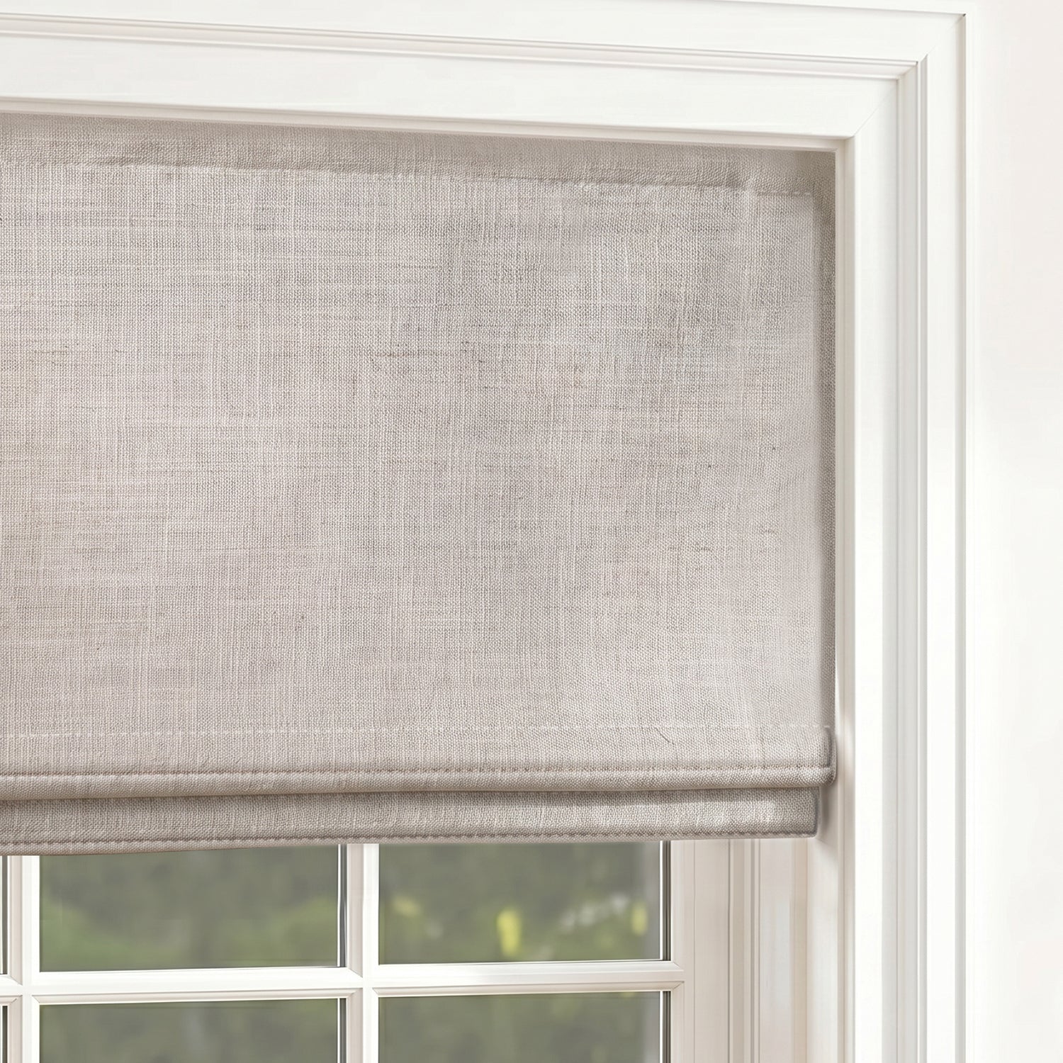SmartWings Motorized Linen Roman Shades 50%/70%/100% Blackout Daphne