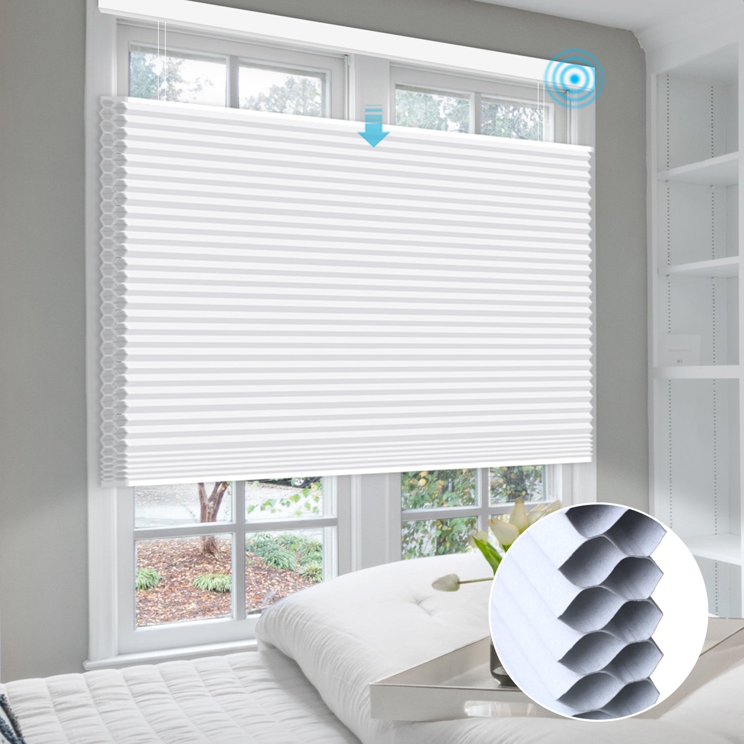 SmartWings Motorized Blackout Levitate Cellular Shades Nowa