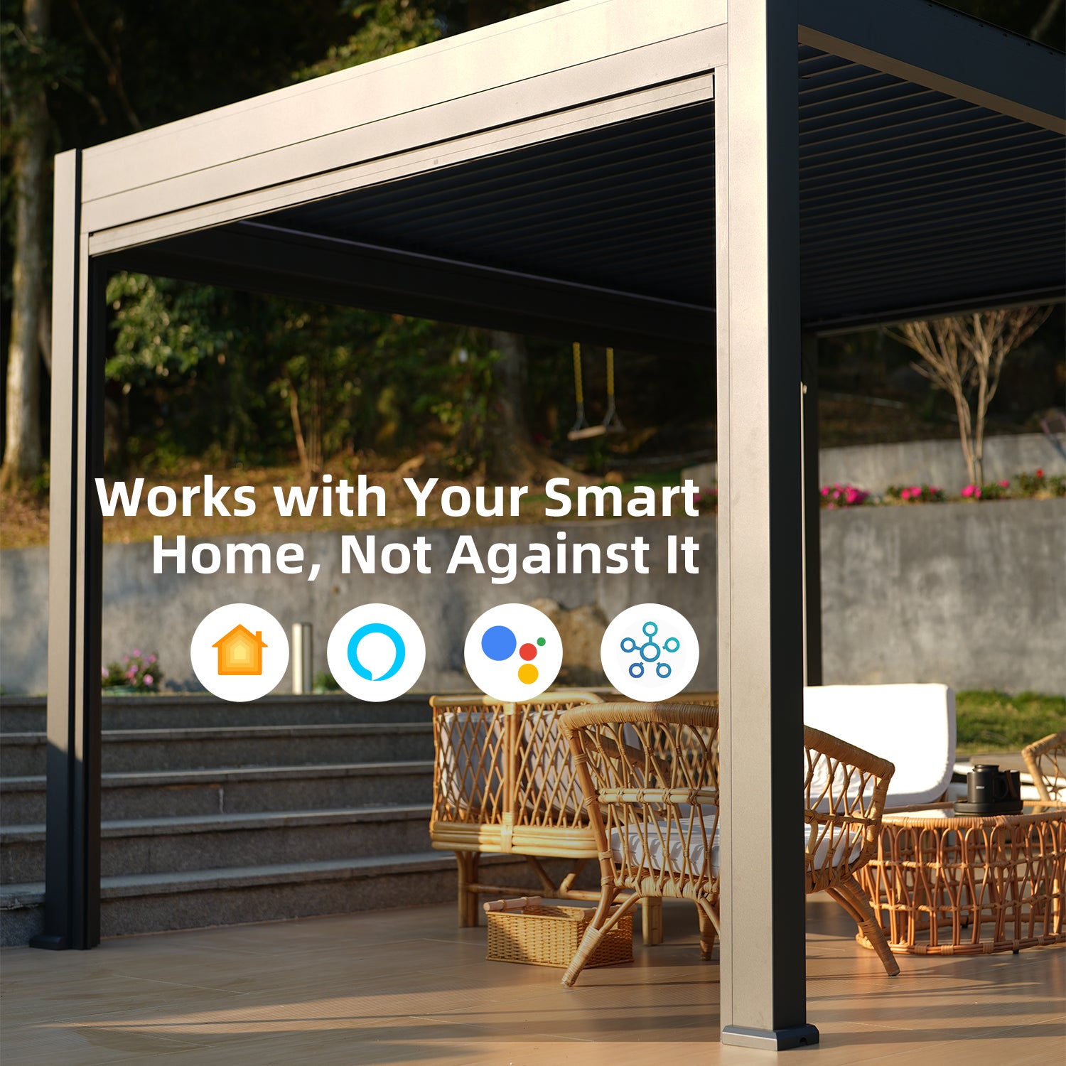 SmartWings Motorized Matter Pergola Flexar Q3