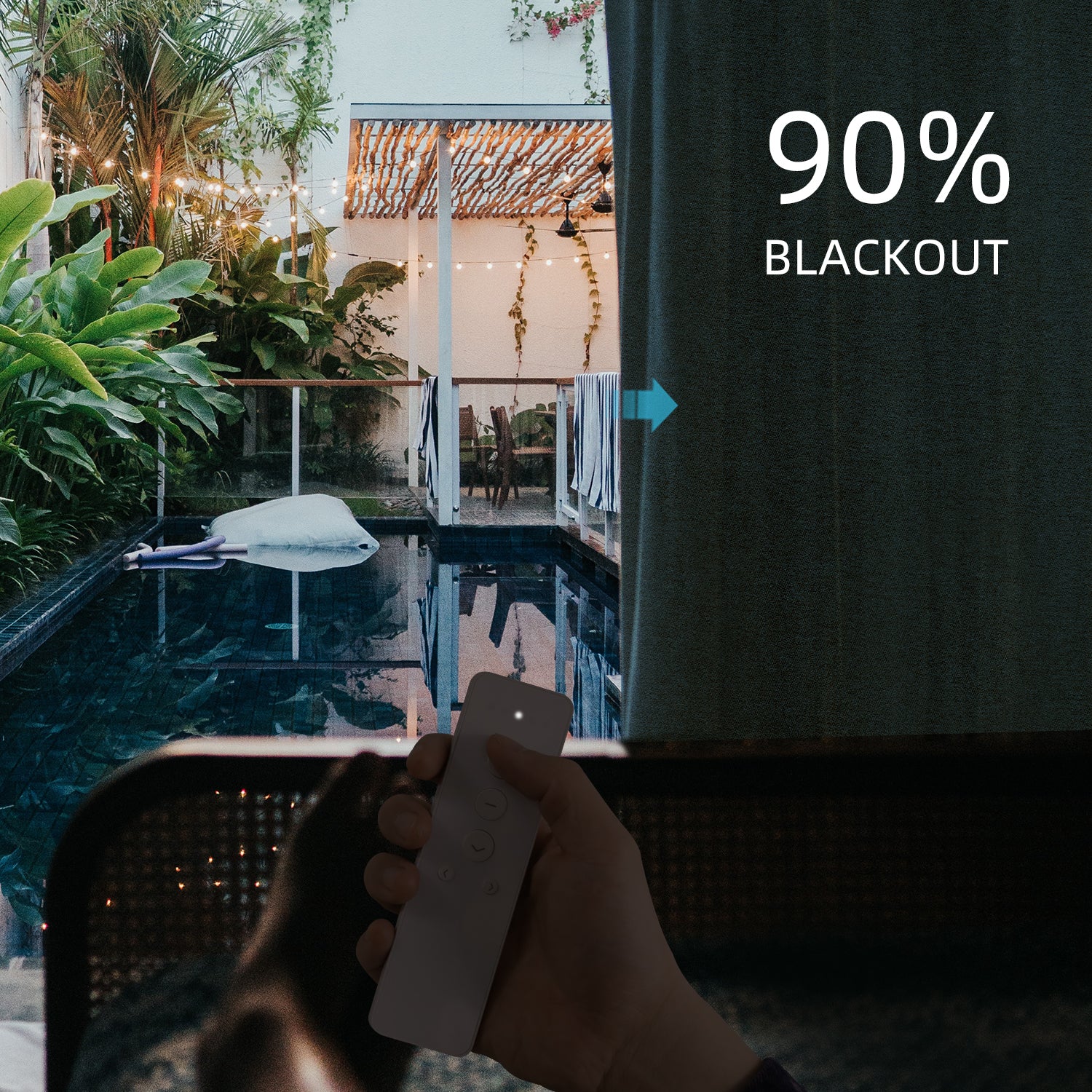 SmartWings Motorized Drapery 90% Blackout